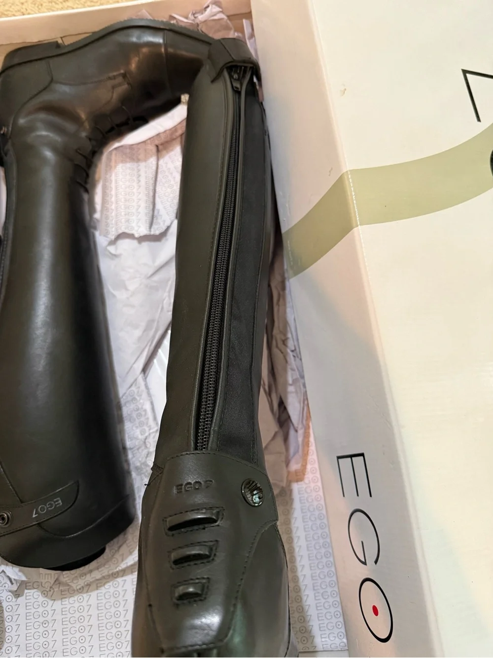 EGO Equestrian Ladies 43 Tall Show Boots - Black - Picture 6 of 10